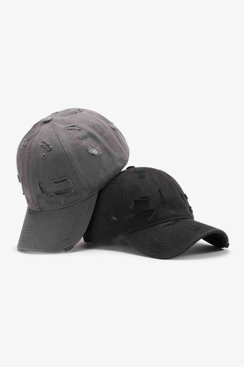 Dark Slate Gray Distressed Adjustable Baseball Cap Gifts
