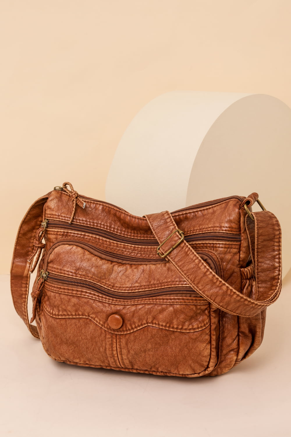 Wheat Adored PU Leather Crossbody Bag Handbags