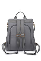 Dim Gray Pum-Pum Zipper Backpack Clothing