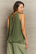 Rosy Brown Mock Neck Tank Top Clothing