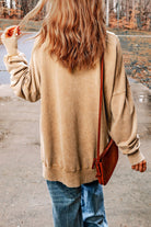 Rosy Brown Round Neck Dropped Shoulder HOWDY FALL Graphic Sweatshirt Sweatshirts