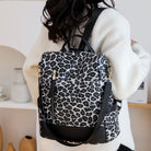 Black Leopard PU Leather Backpack Bag Trends