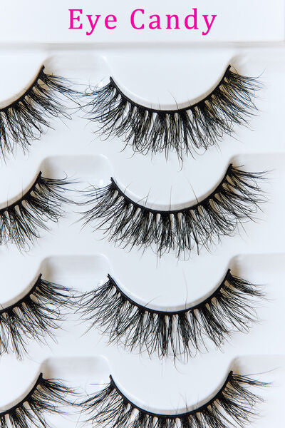 Lavender SO PINK BEAUTY Mink Eyelashes 5 Pairs Valentine's Day