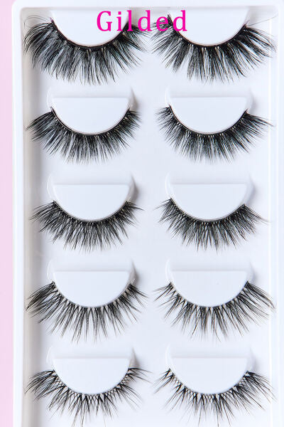 Lavender SO PINK BEAUTY Faux Mink Eyelashes Variety Pack 5 Pairs Valentine's Day