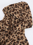 Dim Gray Leopard Open Front Hooded Jacket Trends