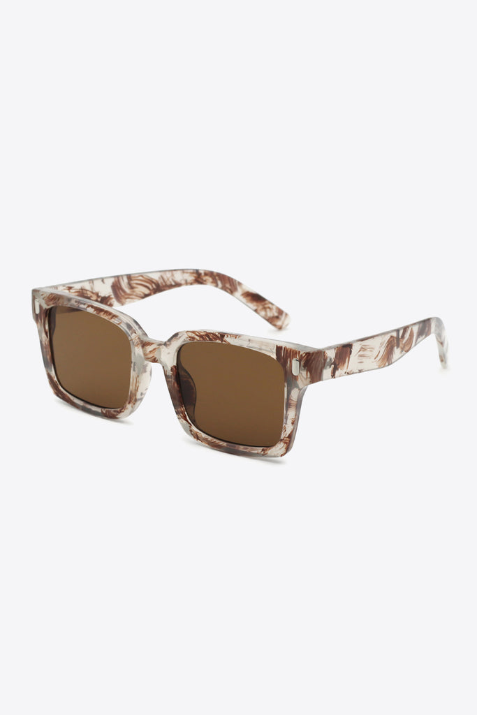 White Smoke UV400 Polycarbonate Square Sunglasses Sunglasses