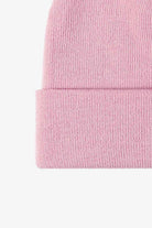 Misty Rose Cuff Knit Beanie Winter Accessories