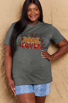 Dim Gray BOOK LOVER Graphic Cotton Tee Graphic Tees