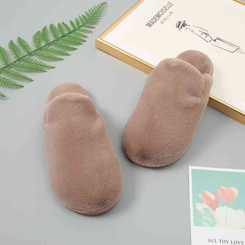 Gray Faux Fur Slippers Gifts