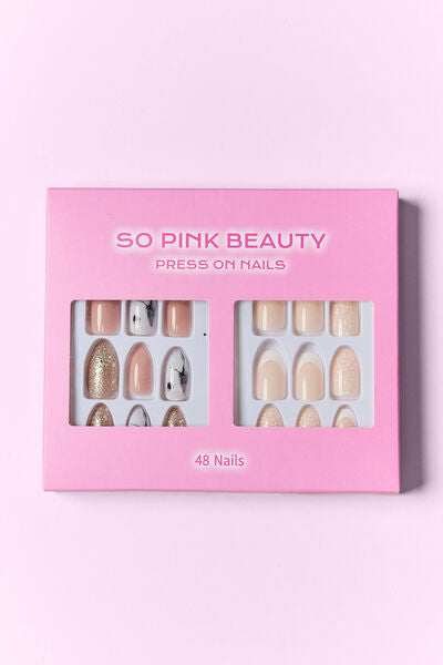 Misty Rose SO PINK BEAUTY Press On Nails 2 Packs Valentine's Day