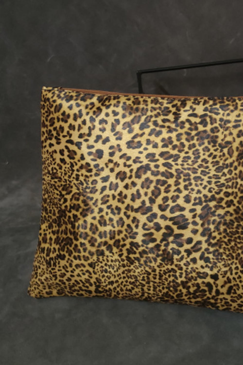 Dark Slate Gray Leopard PU Leather Clutch Handbags