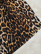 Black Leopard Lip Graphic Top and Shorts Lounge Set Pajamas