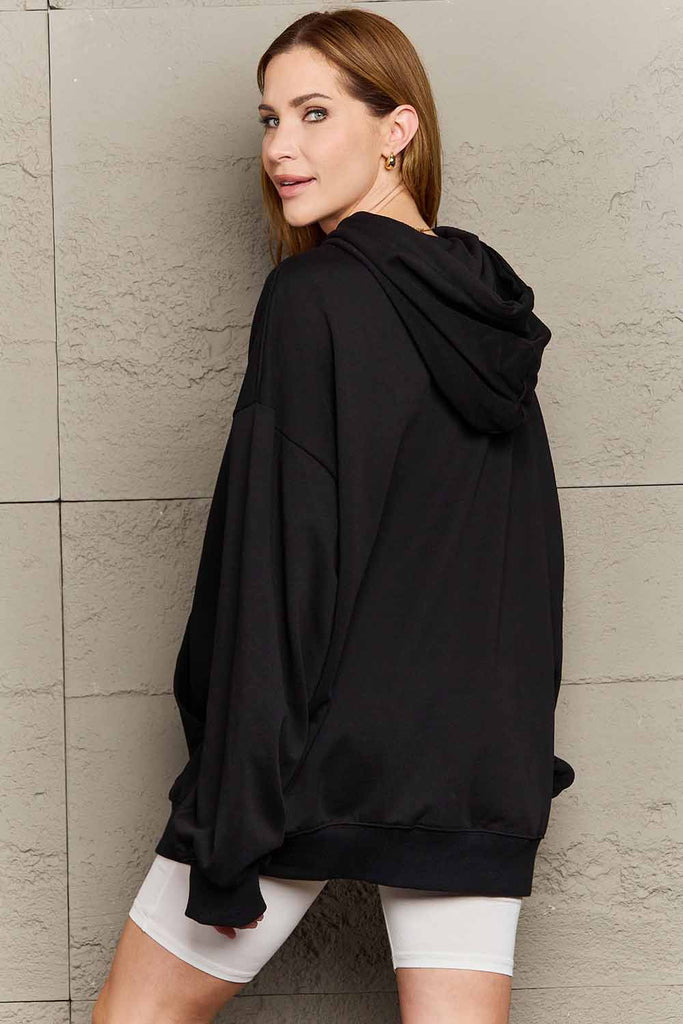 Dark Gray Simply Love Simply Love Full Size CREATE HAPPINESS Graphic Hoodie Sweatshirts