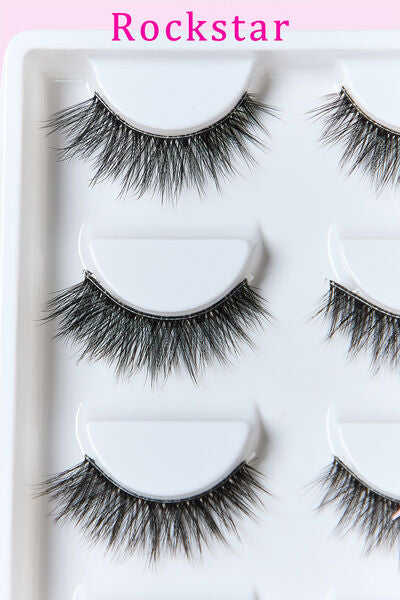 Lavender SO PINK BEAUTY Faux Mink Eyelashes 5 Pairs Valentine's Day
