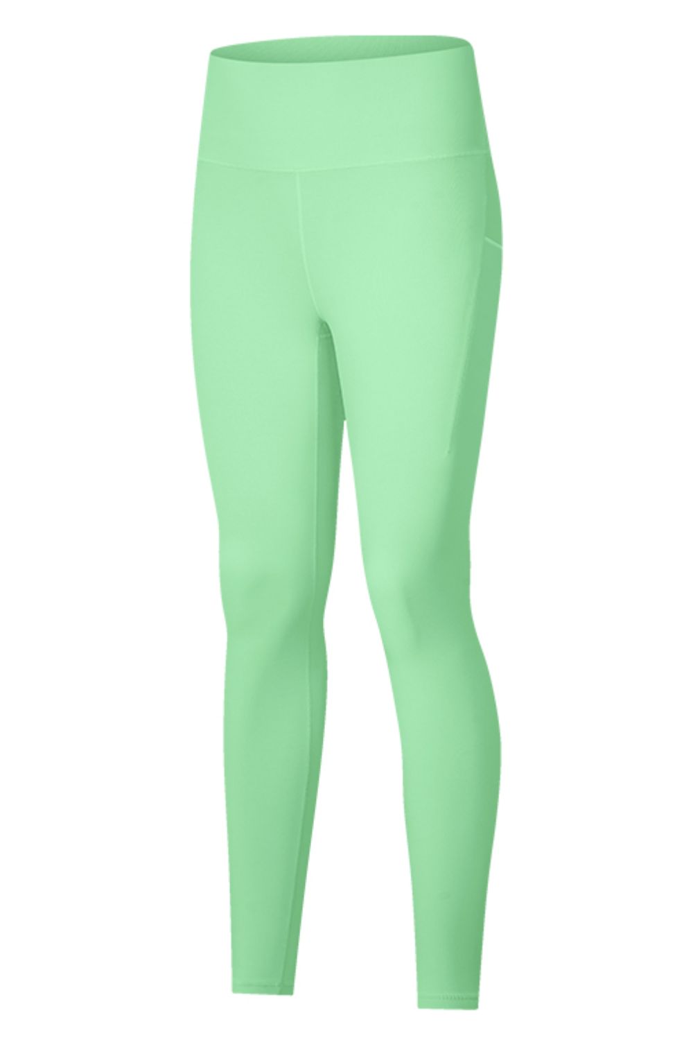 Pale Green High-Rise Wide Waistband Pocket Yoga Leggings activewear