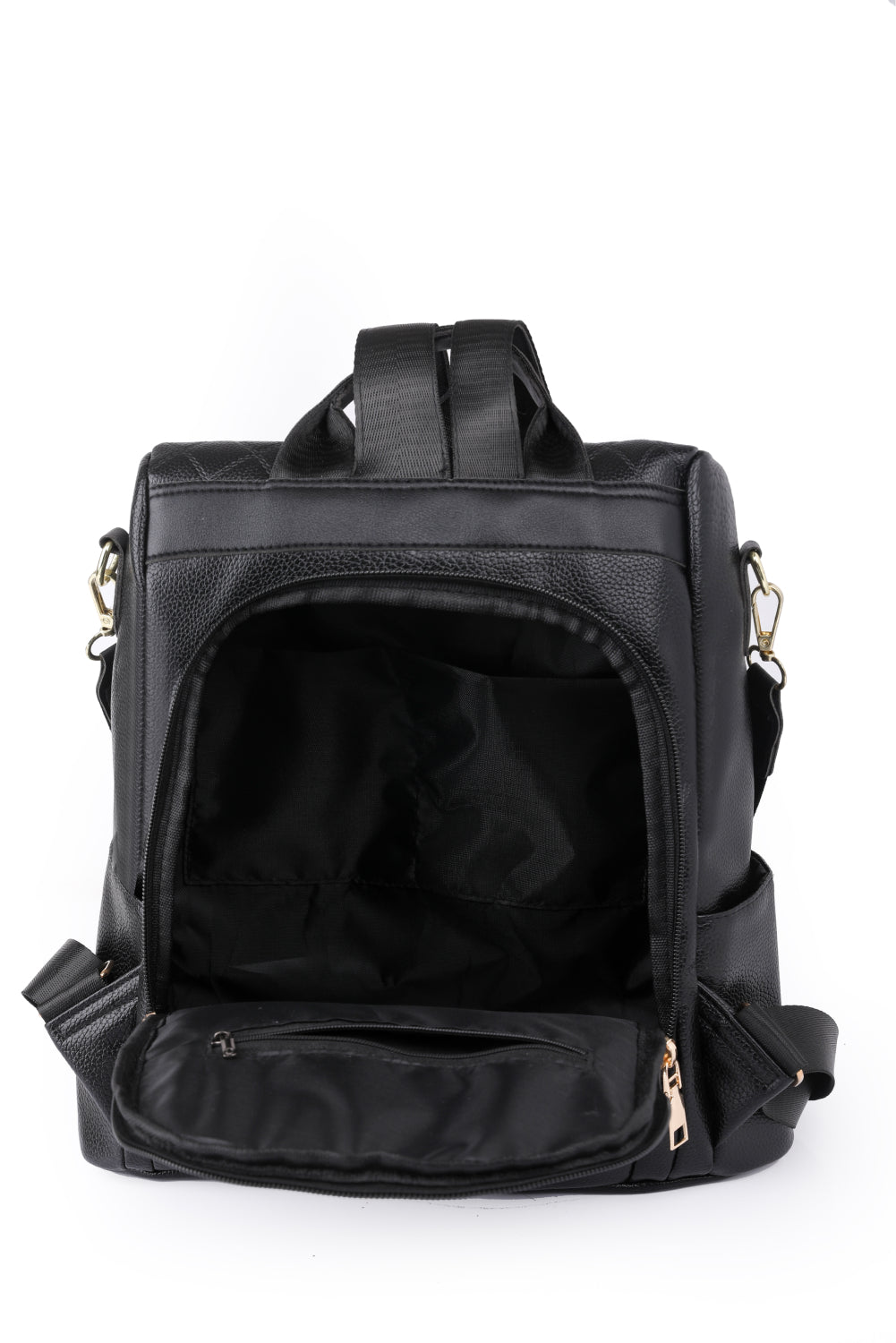 Dark Slate Gray Pum-Pum Zipper Backpack Clothing