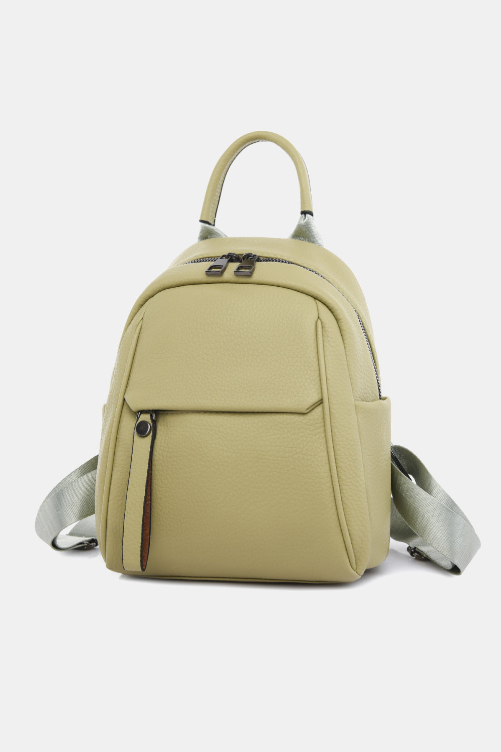 Beige Small PU Leather Backpack Handbags