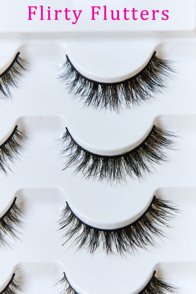 Lavender SO PINK BEAUTY Mink Eyelashes 5 Pairs Valentine's Day