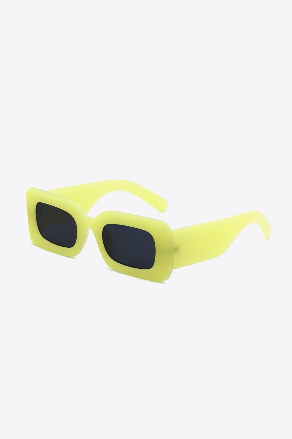 White Smoke First Of All Polycarbonate Frame Rectangle Sunglasses Sunglasses