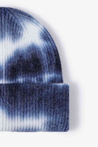 Light Gray Tie-Dye Cuffed Knit Beanie VEST