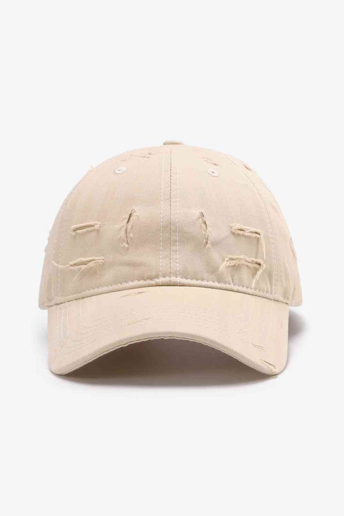 White Smoke Distressed Adjustable Baseball Cap Gifts