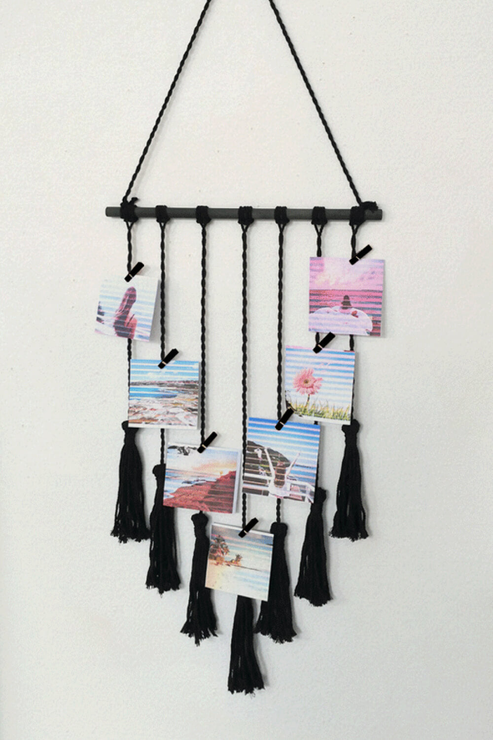 Light Gray Tassel Wall Hanging Home