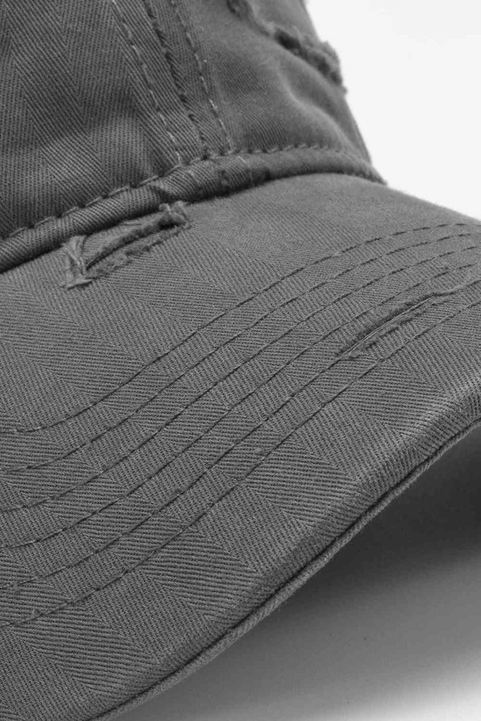 Dim Gray Distressed Adjustable Baseball Cap Gifts