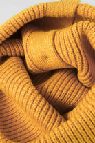 Goldenrod Button Detail Rib-Knit Cuff Beanie Winter Accessories