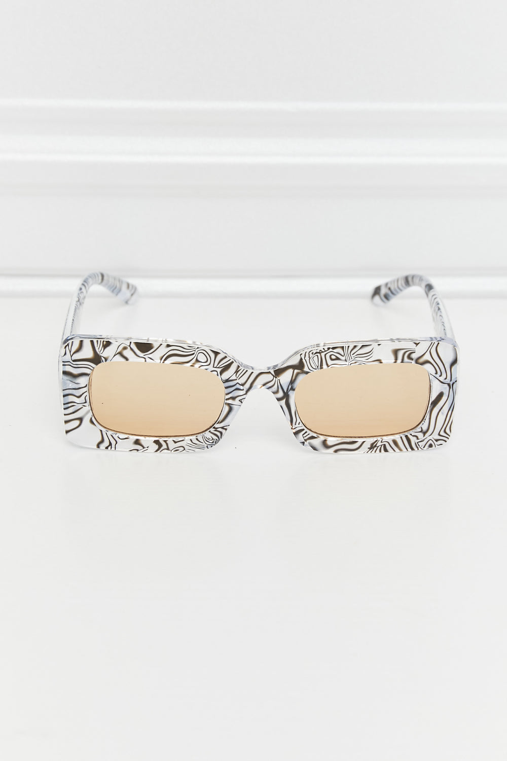 Lavender Tortoiseshell Rectangle Polycarbonate Sunglasses Accessories