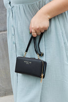 Dark Gray Nicole Lee USA Two-Piece Crossbody Phone Case Wallet Handbags