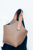Lavender Fashion PU Leather Bucket Bag Handbags
