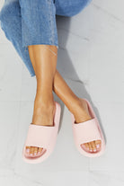 Light Gray MMShoes Arms Around Me Open Toe Slide in Pink Clothing