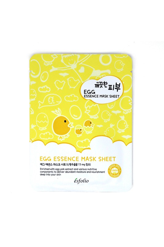 Light Goldenrod Esfolio Essence Mask Sheet Compressed Skin Care Mask Sheets
