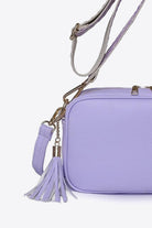 Lavender Spring Fever PU Leather Tassel Crossbody Bag Clothing