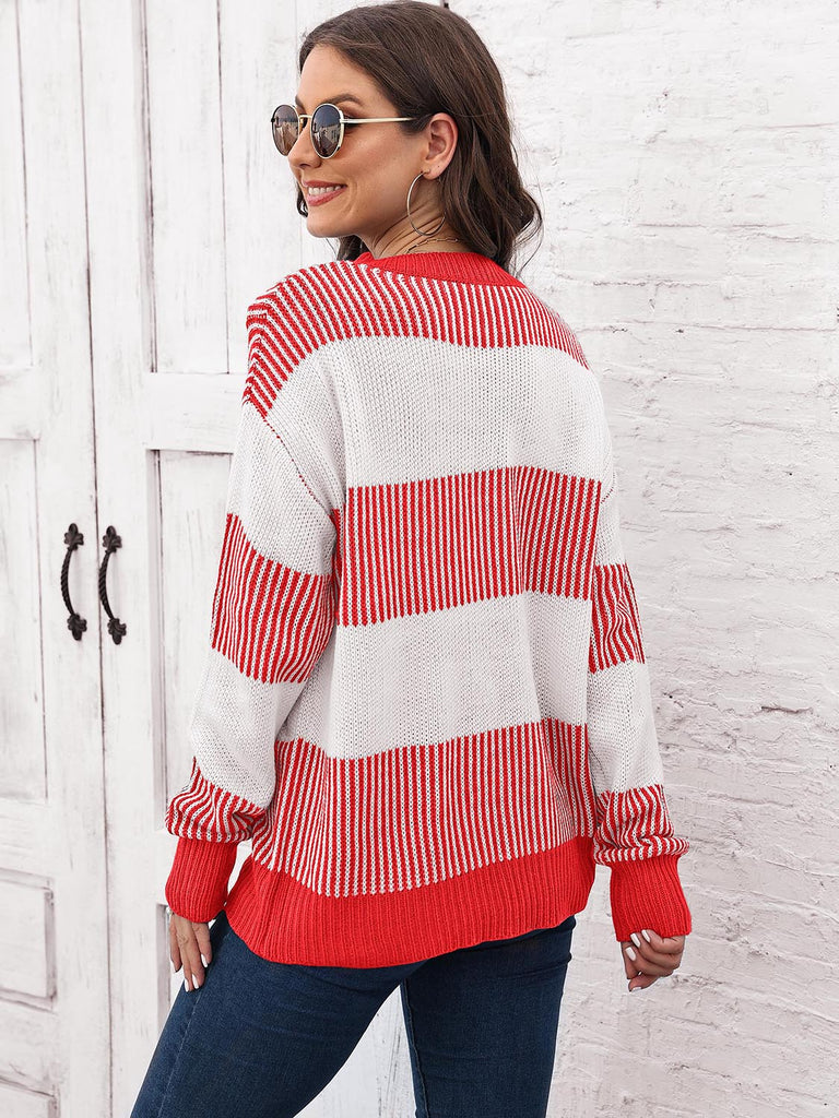 Light Gray Full Size Round Neck Drop Shoulder Sweater