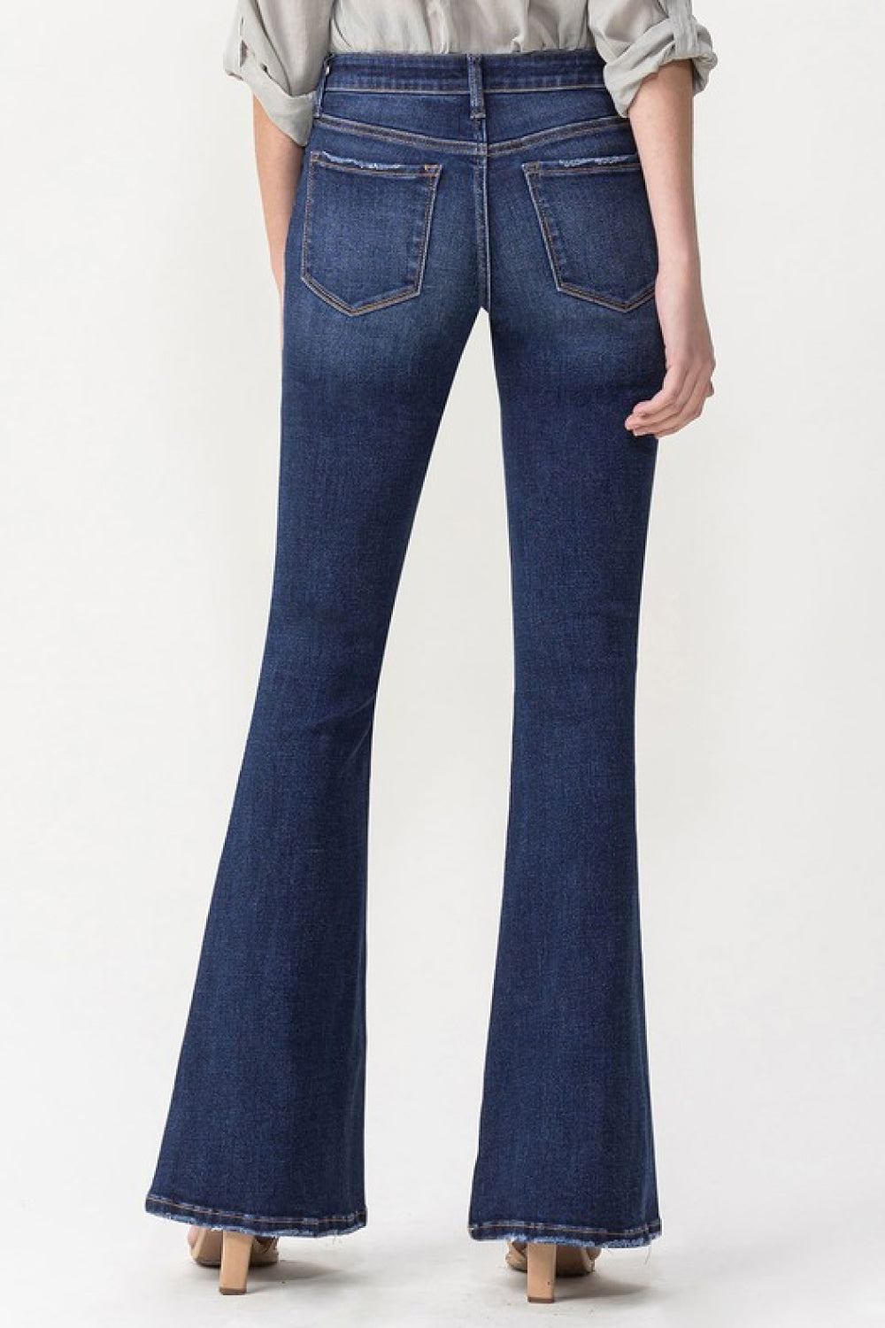 Lavender Lovervet Full Size Joanna Midrise Flare Jeans Pants