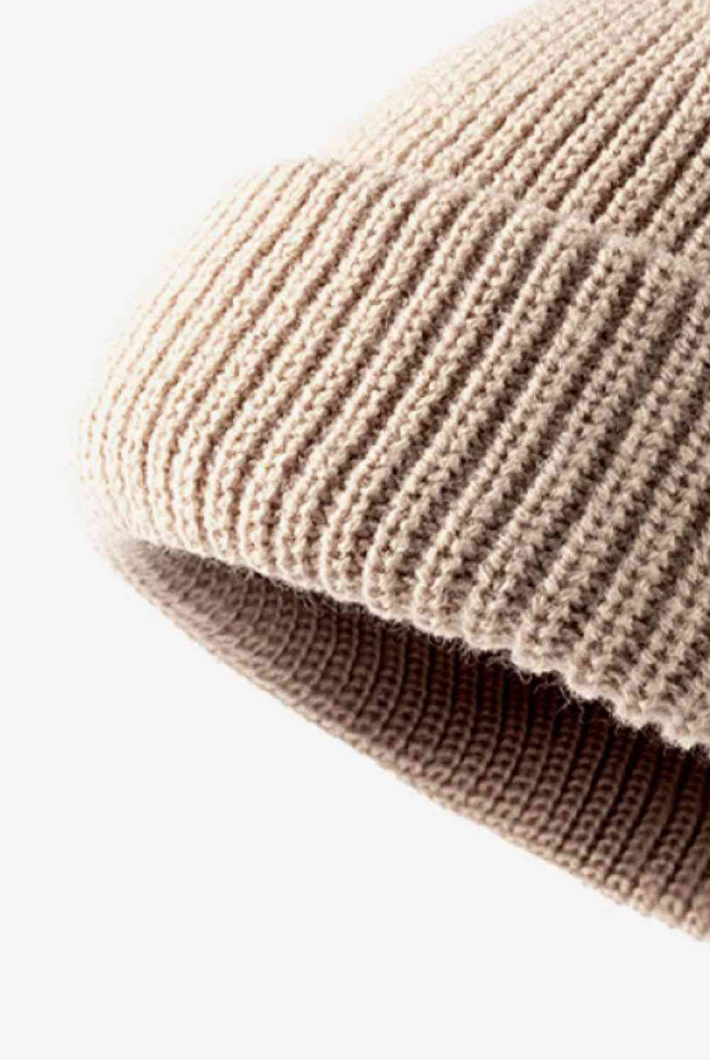 Antique White Calling For Winter Rib-Knit Beanie Winter Accessories