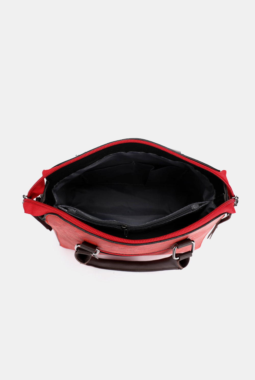 Black 4-Piece PU Leather Bag Set Handbags