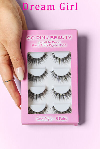 Misty Rose SO PINK BEAUTY Faux Mink Eyelashes 5 Pairs Valentine's Day