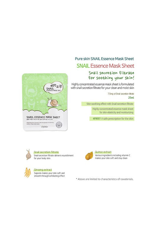Light Gray Esfolio Essence Mask Sheet Compressed Skin Care Mask Sheets