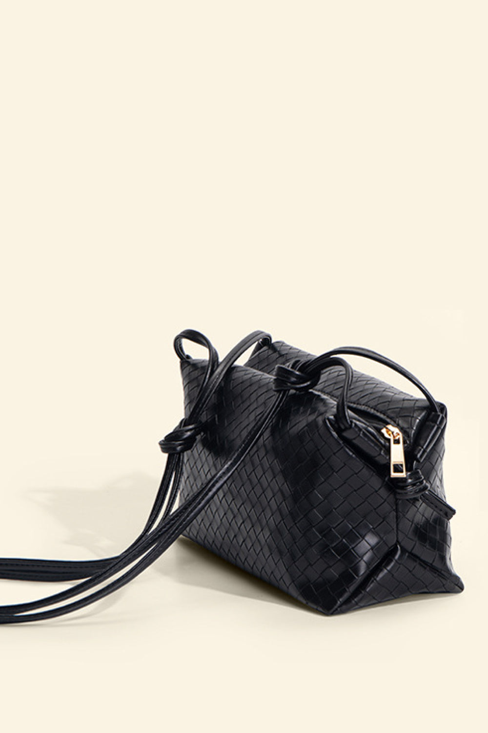Dark Slate Gray PU Leather Knot Detail Shoulder Bag Handbags