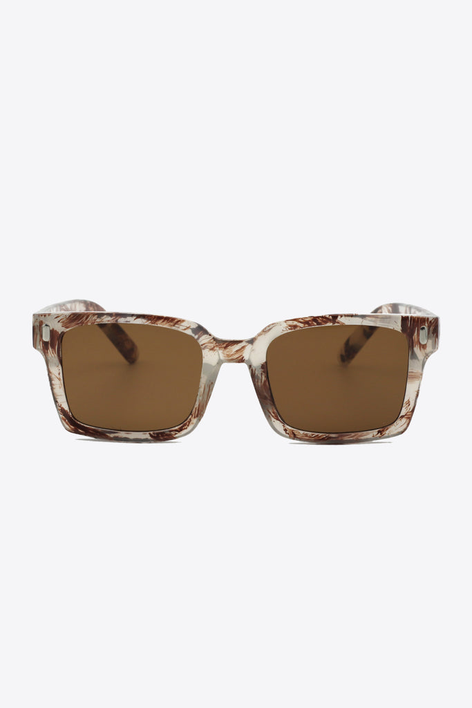 White Smoke UV400 Polycarbonate Square Sunglasses Sunglasses
