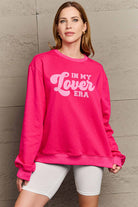 Rosy Brown Simply Love Full Size IN MY LOVER ERA Round Neck Sweatshirt Clothing