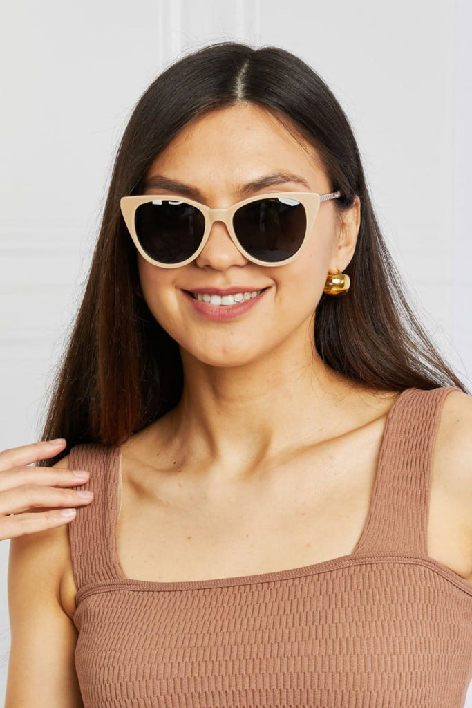 Tan Cat-Eye Acetate Frame Sunglasses Accessories