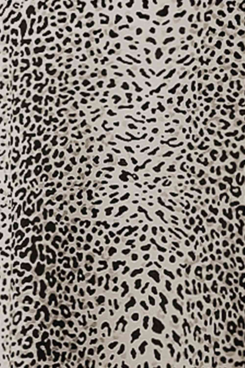 Gray Leopard Frill Trim V-Neck Cami Trends
