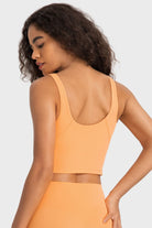 Dark Salmon Deep V-Neck Crop Sports Bra Clothes