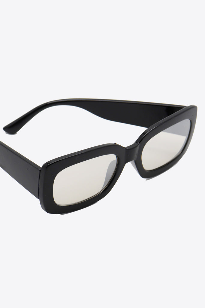 White Smoke Polycarbonate Frame Rectangle Sunglasses Sunglasses