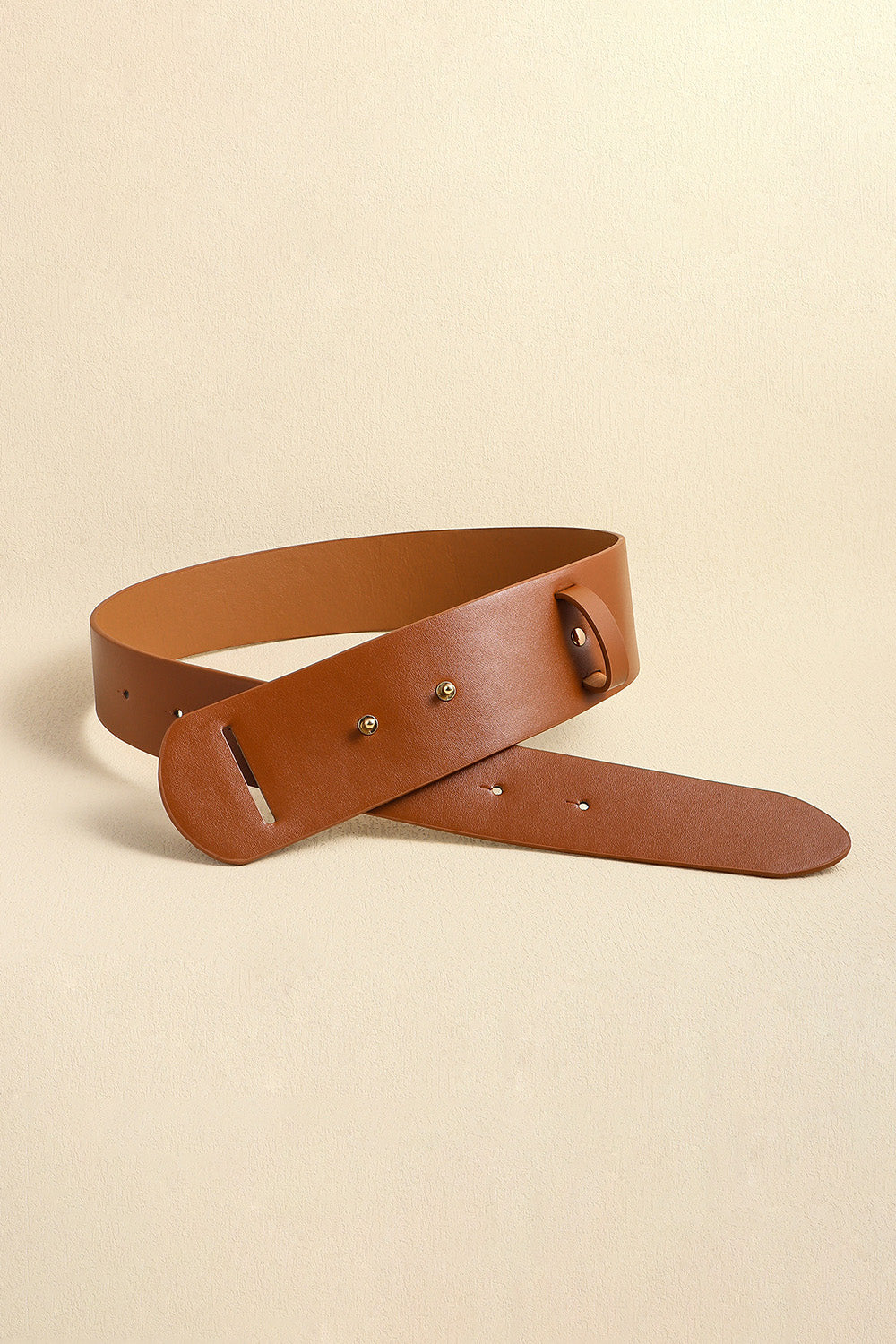 Bisque PU Leather Belt Clothing