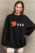 Tan Simply Love Full Size Graphic Dropped Shoulder Sweatshirt Clothing