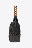 Dark Slate Gray Printed PU Leather Sling Bag Handbags
